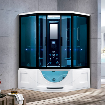 JOININ luxury complete tempered glass comperized steam shower room with whirlpool 7025